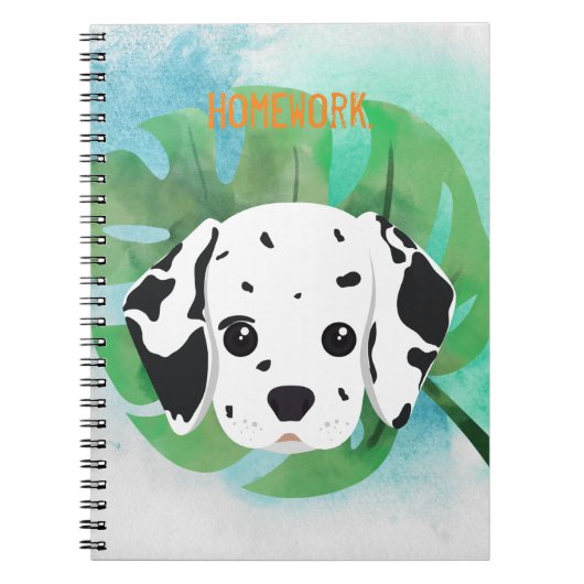 Hausaufgaben Hund Notizblock (Vorderseite)