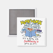 Hausaufgaben Magnet (Vorderseite/Rückseite)