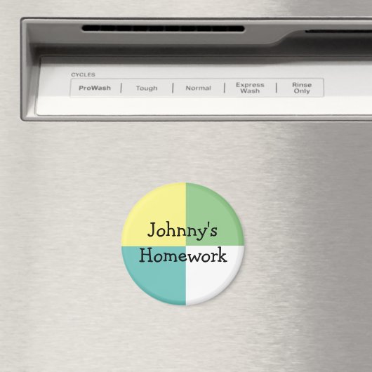 Hausaufgaben oder Kunst des personalisierten Kinde Magnet (In Situ (Geschirrspüler))