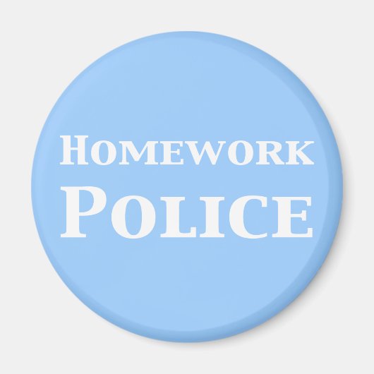 Hausaufgaben Polizeispenden Magnet (Vorne)