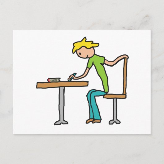 Hausaufgaben Postkarte (Vorderseite)