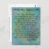 Hausaufgaben Rebellion Postkarte (Vorne/Hinten)