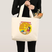 Hausaufgaben sind falsch! (Mädchen) Jumbo Stoffbeutel (Vorderseite (Produkt))