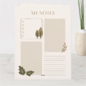 Hausaufgaben und Studienplaner Karte (Rückseite)