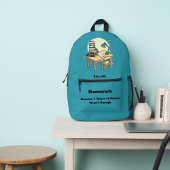 Hausaufgaben: Weil 7 Stunden Schulzeit nicht genug Bedruckter Rucksack