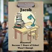 Hausaufgaben: Weil 7 Stunden Schulzeit nicht genug Klemmbrett