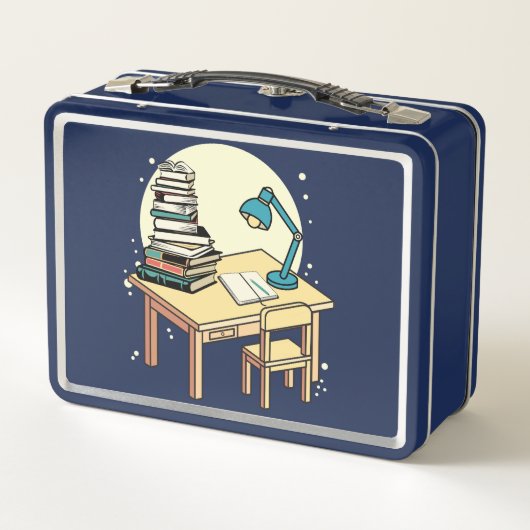 Hausaufgaben: Weil 7 Stunden Schulzeit nicht genug Metall Brotdose (Rückseite)