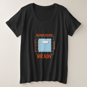 Hausaufgaben Zurück zur Schule Neue Schule Große Größe T-Shirt