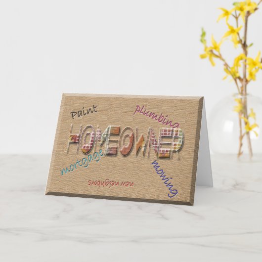 Hausbesitzer Karte (Gelbe Blume)