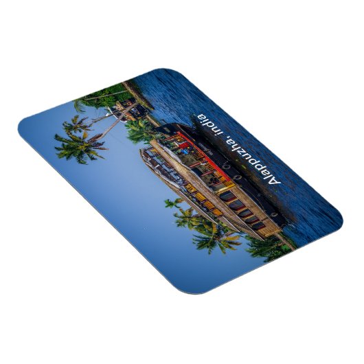 Hausboot in Alappuzha, Kerala, Indien Magnet (Rechte Seite)