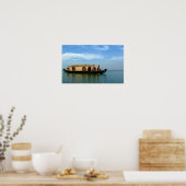 Hausboot in Indien Poster (Küche)
