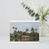 Hausboot Postkarte (Stehend Vorderseite)
