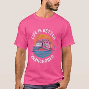 Hausbootbesitzer Seel Leben Anker Haus Boot Bootfa T-Shirt