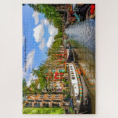 Hausboote Amsterdam. Puzzle (Vertikal)