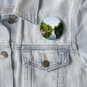 Hausboote auf dem Amsterdamer Kanal Button (Beispiel)