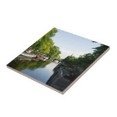 Hausboote auf dem Amsterdamer Kanal Fliese (Seite)