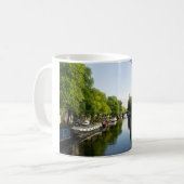 Hausboote auf dem Amsterdamer Kanal Kaffeetasse (Vorderseite Links)