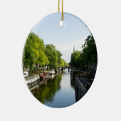 Hausboote auf dem Amsterdamer Kanal Keramikornament (Rechts)