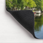Hausboote auf dem Amsterdamer Kanal Mousepad (Ecke)