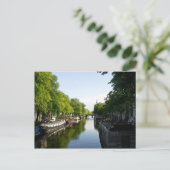 Hausboote auf dem Amsterdamer Kanal Postkarte (Stehend Vorderseite)