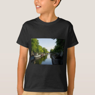 Hausboote auf dem Amsterdamer Kanal T-Shirt