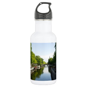 Hausboote auf dem Amsterdamer Kanal Trinkflasche
