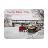 Hausboote in der Nähe von Pont Bir-Hakeim - Paris Magnet (Horizontal)
