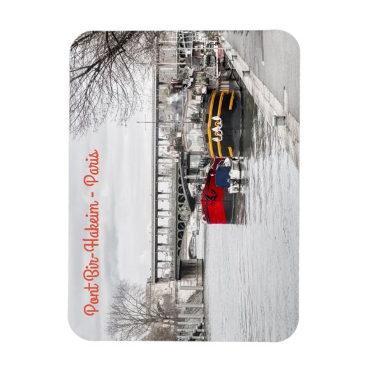 Hausboote in der Nähe von Pont Bir-Hakeim - Paris Magnet (Vertikal)
