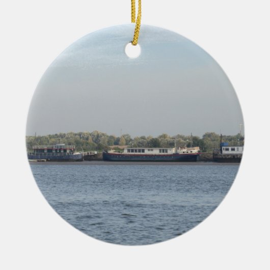 Hausboote Keramik Ornament (Vorne)