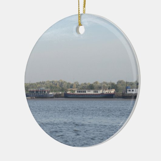 Hausboote Keramik Ornament (Links)