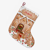 Häuschen aus Lebkuchen Großer Weihnachtsstrumpf (Vorderansicht (hängend))