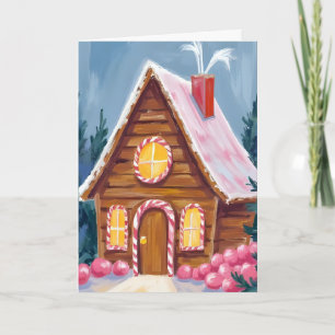 Häuschen aus Lebkuchen Pink Weihnachten