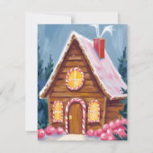 Häuschen aus Lebkuchen Pink Weihnachten (Vorderseite)