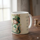 Häuschen Kobold Patchwork-Quilt Szene Kaffeetasse
