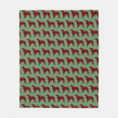 Häuschenborzoi-Büffel-karierter FleeceThrow Fleecedecke (Vorderseite)