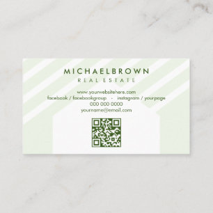 Hausdach Immobilien QR-Code Visitenkarte