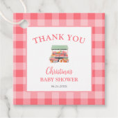 Hauseigene Babydusche Danke Geschenkanhänger (Vorderseite)