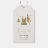 Hauseigene Babydusche Danke Geschenkanhänger (Vorderseite)