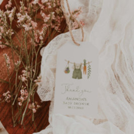 Hauseigene Babydusche Danke Geschenkanhänger