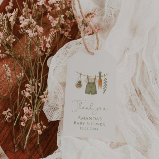 Hauseigene Babydusche Danke Geschenkanhänger