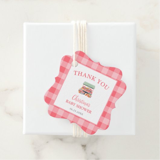 Hauseigene Babydusche Danke Geschenkanhänger (Beispiel)