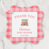 Hauseigene Babydusche Danke Geschenkanhänger (Vorderseite)