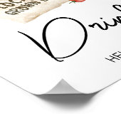 Hauseigene Babyduschtränke signieren Poster (Ecke)