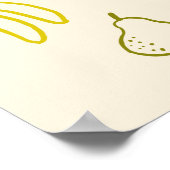 Hauseigene, handgezogene Babydusche Willkommen Poster (Ecke)