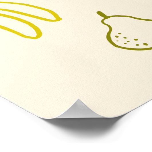 Hauseigene, handgezogene Babydusche Willkommen Poster (Ecke)