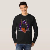 Hauseigentümer Hundebesitzer Tier Vaporwave Doberm T-Shirt (Vorne ganz)