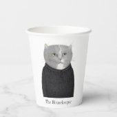 HÄUSEKEEPER CAT-Papieraufkleber Pappbecher (Rückseite)