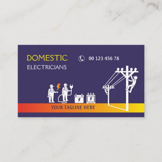 Hauselektriker Visitenkarte (Vorderseite)