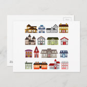 Häuser-157869 beherbergt Zuhause-Architektur Gebäu Postkarte (Vorne/Hinten)