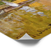 Häuser am Achterzaan (1871) von Claude Monet Poster (Ecke)